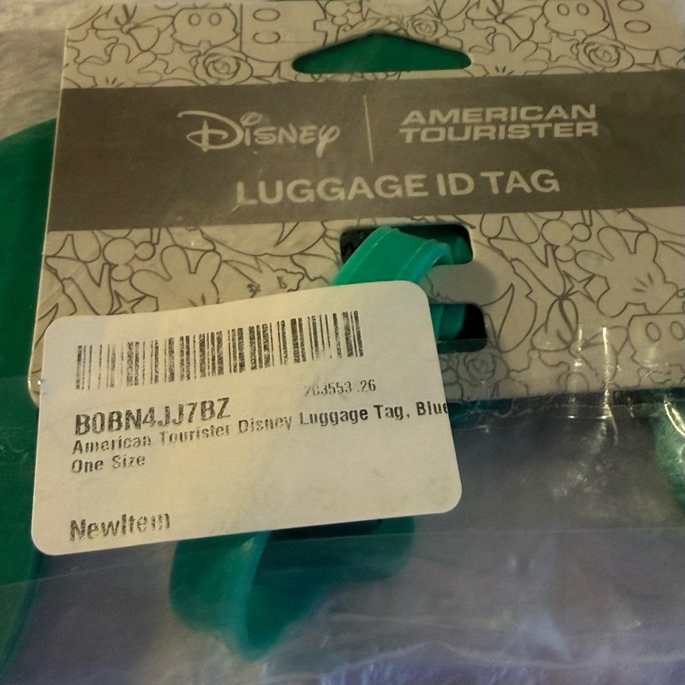American Tourister Disney Luggage ID Tag - Blue and Brown - Picture 7 of 8